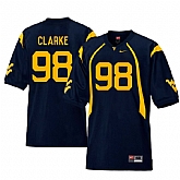 West Virginia Mountaineers 98 Will Clarke Navy College Football Jersey Dzhi,baseball caps,new era cap wholesale,wholesale hats